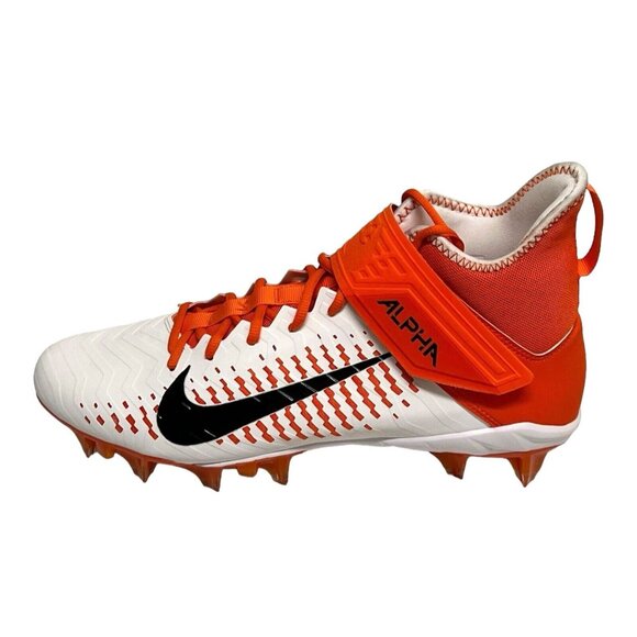 Nike Alpha Menace Pro 2 MID Football Cleat Team Orange/White Men 12.5 BV3945-103 - Picture 2 of 10